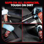 Car Interior Cleaner – Stain Remover & Odor Eliminator – No Residue Finish – Safe on Leather, Fabric, Carpet & Plastic – Detailing Spray with Microfiber Towel – 128oz