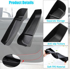 for 2021-2026 Tesla Model X Door Side Pocket Storage Box 2PCS | TPE Front door Pockets Inserts Organizer Tray Compatoble with Tesla Model X Accessories 2021 2022 2023 2024 2025 2026