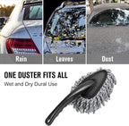 Shopping GD Multi-Functional Car Duster Cleaning Dirt Dust Clean Brush Dusting Tool Mop Gray Car Cleaning Products