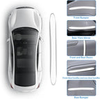 4Pcs Silicone Car Door Edge Guards, Anti-Collision Bumper Guard Protector Clear Strips Protector Universal Car Door Protectors Trim Molding for Sedans SUV Bumper Rearview Mirror (Transparent)