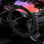 Celestial Sun Moon Star Steering Wheel Cover for Women Men Neoprene Breathable Wheel Cover Protector Anti-Slip Car Accessories Universal 15 Inch Fit for Cars Trucks Vehicles
