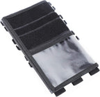 Tactical Sun Visor Organizer Front Visor Storage Cover for 2007-2023 Jeep Wrangler JK JL & Gladiator JT, Interior Storage Accessories, Black, 1 PCS