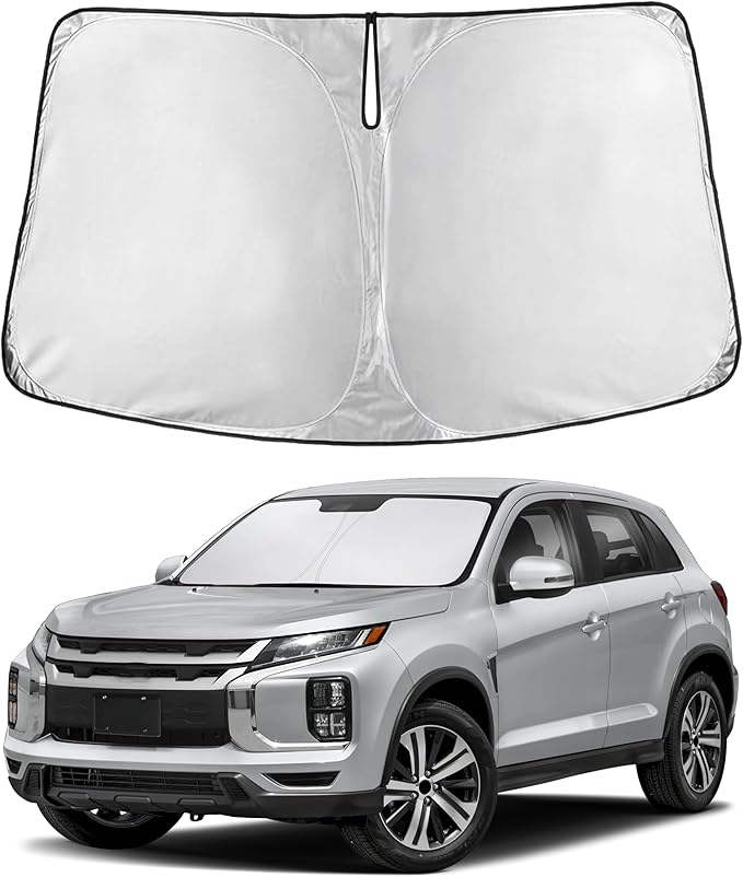 Windshield Sunshade Compatible for Mitsubishi Outlander Sport 2011-2024 2025 2026 (Not Fit for Outlander) Sun Visor for Front Window Sun Shade Cover, UV Heat Protector, Car Accessories
