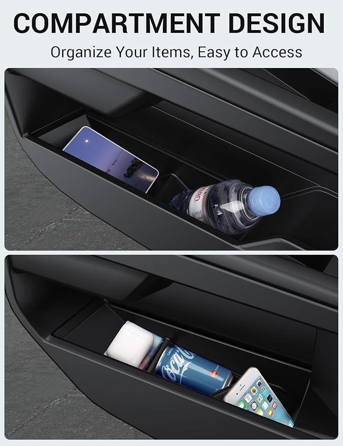 Tesla Cybertruck Door Side Storage Box Front Rear Door Tray Organizer Slot Pockets Handle Insert Protector TPE Cybertruck Accessories 2024 2025 4PCS