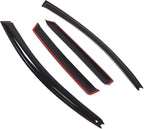 WD2-303 Dark Smoke 4 Pcs Set Window Visor (Outside Mount) Deflector Rain Guard Compatible with 2004-2009 Mazda Mazda3 Hatchback
