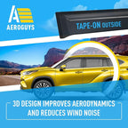 Extra Durable Window Deflectors Tape-On Window Visors Rain Guards Fit for Toyota Highlander 2020-2026, Sun Visors, Wind Vent for Shades, Exterior Car Accessories - 4pcs. AG0740