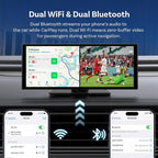 OTTOCAST OttoScreen AI 11.4" Wireless Carplay Screen for Car, Gemini AI Voice Control, Android Auto, Netflix YouTube Google Play, Dual WiFi Dual Bluetooth, 1080P Backup Camera, 8-Core Android 15
