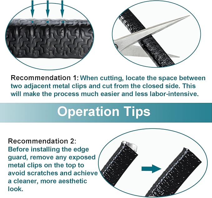 16.4FT Car Door Edge Guards Black, U-Shaped Car Door Protector with Metal Clips, No Adhesive Needed, for Most Cars