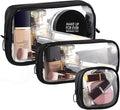 Clear Makeup Bags with Zipper, TSA Approved Travel Toiletry Bag,Clear Cosmetic Bag, Waterproof Make Up Bag for Women