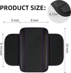 14 PCS Leather Car Seat Covers Full Set, 14.5”-15'' Sporty Steering Wheel Cover Universal, Center Console Cover, Seat Belt Cushion, Cup Holder Coaster, Car Interior Set Purple