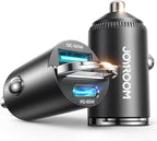 2-Pack USB C Car Charger [Flush & Pull Ring] 65W PD + 60W QC Dual-Port Car Cigarette Lighter Charger, Fast Car Charger for iPhone 17/16/15 Series, Galaxy S26/25/24, MacBook Air, iPad and More