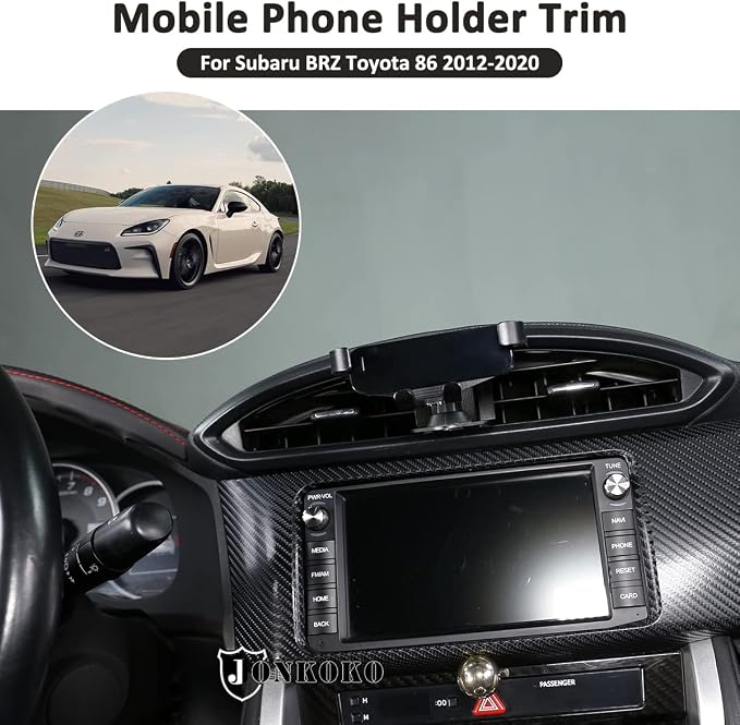 Alumium Alloy Adjustable Anti-Shake Stabilizer Phone Mount for Subaru BRZ Toyota 86 2013-2022 Car Mount Phone Holder Desk Stand (for BRZ 86 2013-2020-B)