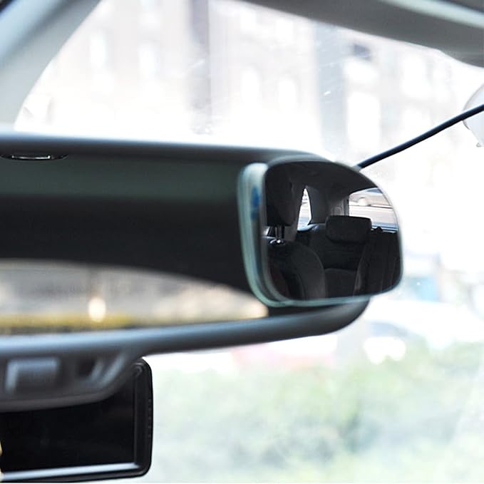 x Blind Spot Mirror, 2'' Black Fan HD Glass Convex Adjustable Wide Angle Rear View Mirror,Universal For Car SUVs Truck Motorcycle (2pcs)