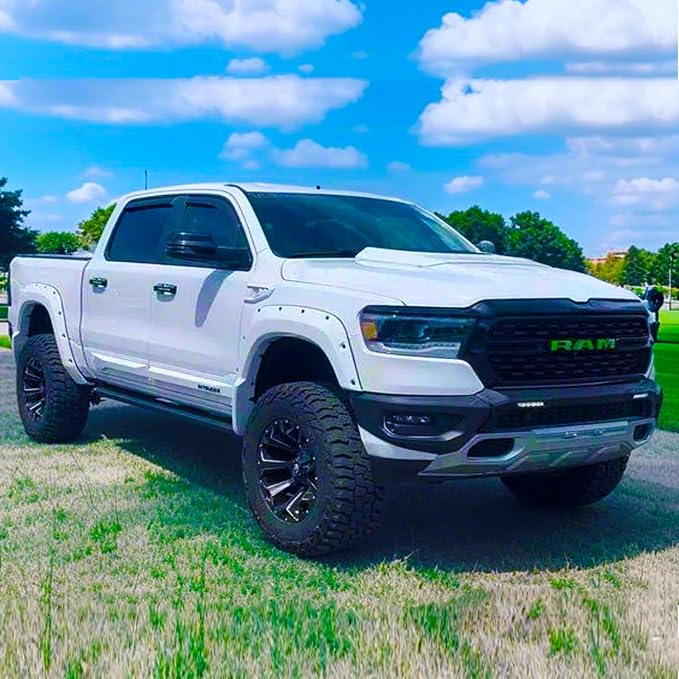 in-Channel Window Visors Rain Guards for Dodge RAM 1500 2019-2026 Crew Cab | Wind Deflectors, Window Vent Visor, Sun Shades, Window Shields, Dark Smoke