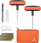 Flat Tire Repair Kit with Plugs 16 Pcs, Heavy Duty Tire Plug Kit for Car, Motorcycle, ATV, Jeep, Truck, Tractor (Vivid Orange)