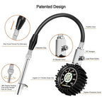 Tire Pressure Gauge 160PSI, Dual Head Air Pressure Gauge for Truck, Semi Truck, ATV, RV & Motorhome with Dually Tires, Heavy Duty Tire Pressure Gauge…