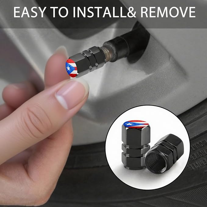4Pack Spider Car Tire Valve Stem Caps Aluminum Valve Stem Covers Air Cap | Corrosion Resistant Car Valve Cap for Auto SUV Bike Motorcycle Valve Decor Spider Car Accessories Gifts