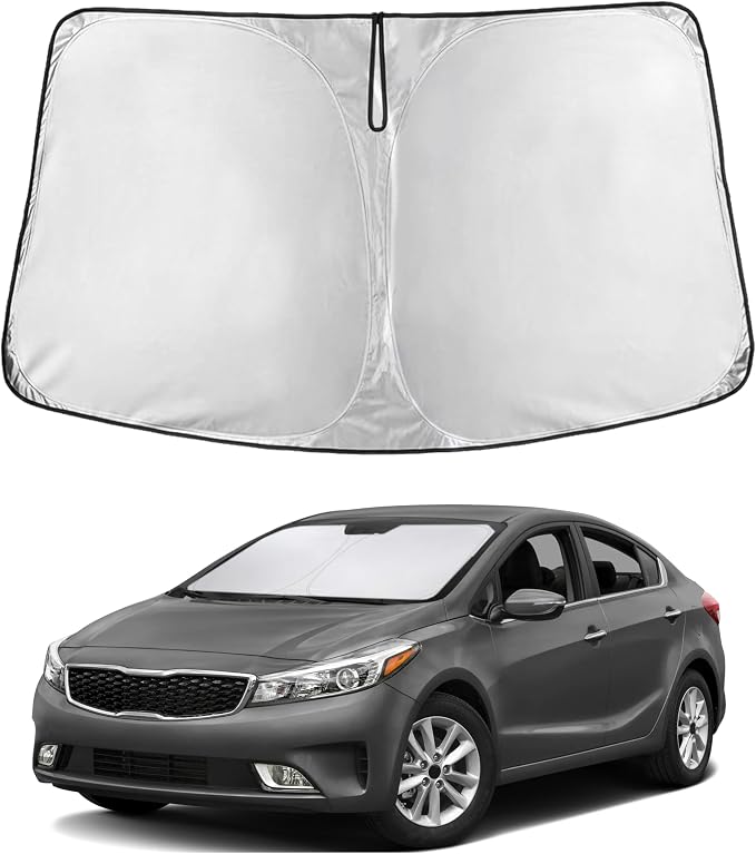Windshield Sunshade for Kia Forte 2019-2023 2024 2025, Sun Visor for Front Windshield & Window Sun Shade Cover, UV Heat Blocker & Protector, Car Accessories