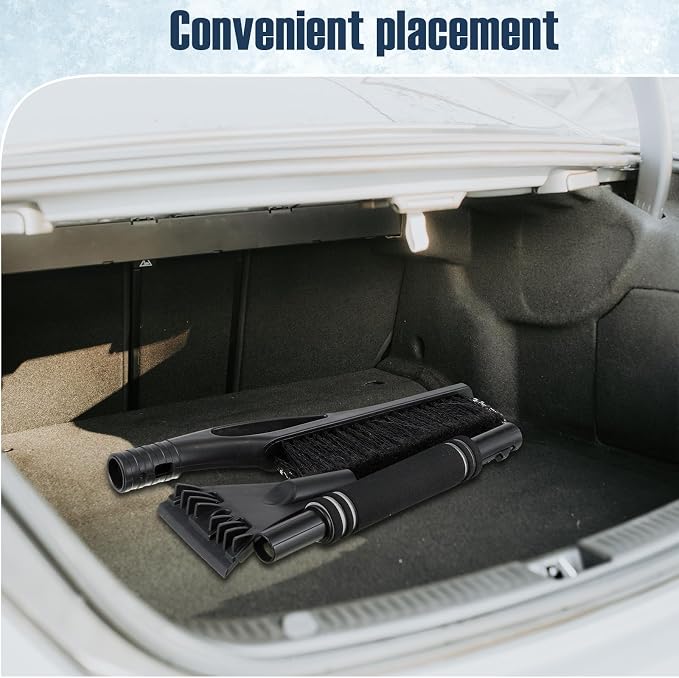 Snow Brush and Ice Scrapers for Car Windshield Detachable Window Snow Scrapers and Brush with Ergonomic Foam Grip Ice Removal Tool for Cars, Trucks, Suvs(Black)