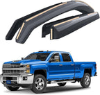 Goodyear Shatterproof Window Deflectors for GMC Sierra 2500HD/3500HD 2015-2019 Crew Cab, Tape-on Rain Guards, Window Visors, Vent Deflector, Vent Visor, Truck Accessories, 4pcs-GY007720