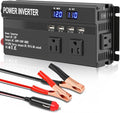 1200W Power Inverter, 12v to 110V AC Car Inverter with Fast Charging 2.4A USB and 3 AC Outlets Ideal for Road Trips, Camping, RV, Truck, Solar, and Vehicle Power Needs