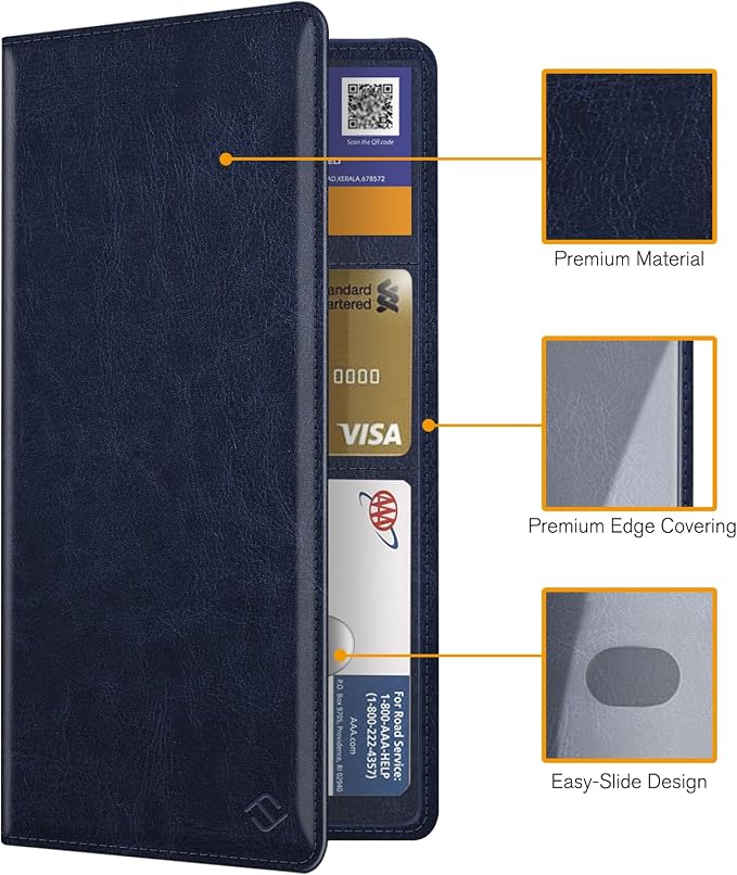 Car Registration and Insurance Card Holder, Vehicle Glove Box Card Organizer Wallet Automobile Accessories for License