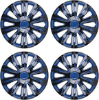 4-Pack 15 Inches Wheel Rim Cover Hubcaps,Redesign Fashion Style Replacement Hubcaps,Car Truck SUV Hub Accessories, Blue&Black