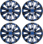 4-Pack 17 Inches Wheel Rim Cover Hubcaps,Redesign Fashion Style Replacement Hubcaps,Car Truck SUV Hub Accessories,Blue&Black