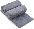 Large Microfiber Bath Towels Set of 2, 30" x 60", Oversized, Soft, Super Absorbent,Fast Drying, Perfect for Shower, Sauna,Gym, Sports,Travel, Fitness, Yoga - Grey Diamond Pattern