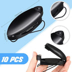 10 Pieces Auto Car Vehicle Sun Visor Clip Holder for Sunglasses Glasses Holder Hanger Eyeglasses Mount Ticket Card Clip Car Accessories(Black)