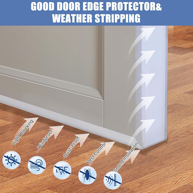 Clear Rubber Edge Trim, Self-Adhesive House Door Edge Guard, Flexible U Shaped Edge Banding, Peel and Stick 1-3/8"(35mm) Wide Size U Shaped Protector, Baby Proof Guards for Plywood, Furniture, 20Ft