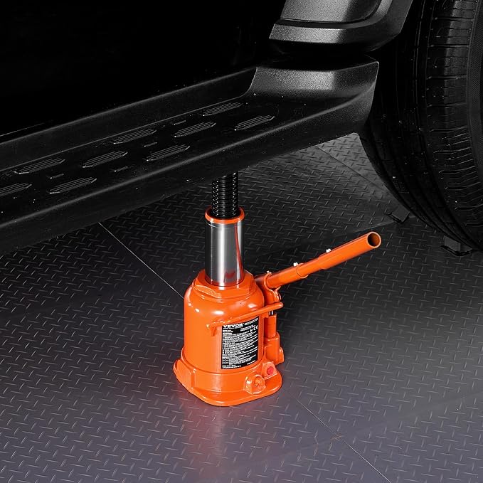 Hydraulic Bottle Jack, 20 Ton/44092 lbs Low Profile Welded Bottle Jack with 6.69''-12.6'' Lifting Range & 3-Section Long Handle, for Car, Pickup, Truck, RV, Auto Repair, Industrial Engineering
