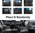 Car Organizer, Car Door Trash Can, Multi-pocket Organizer for Cards Mobile Phones Sunglasses, Portable Multi-position Installation Parts (Black)