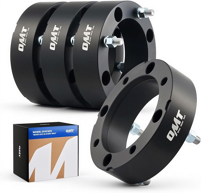 4x156 ATV Wheel Spacers 2 inch Black Wheel Spacer Kit Compatible with Polaris Ranger Polaris RZR XP 1000 Polaris RZR, 50mm Wheel Spacer Kit with 12x1.5 Studs, Set of 4