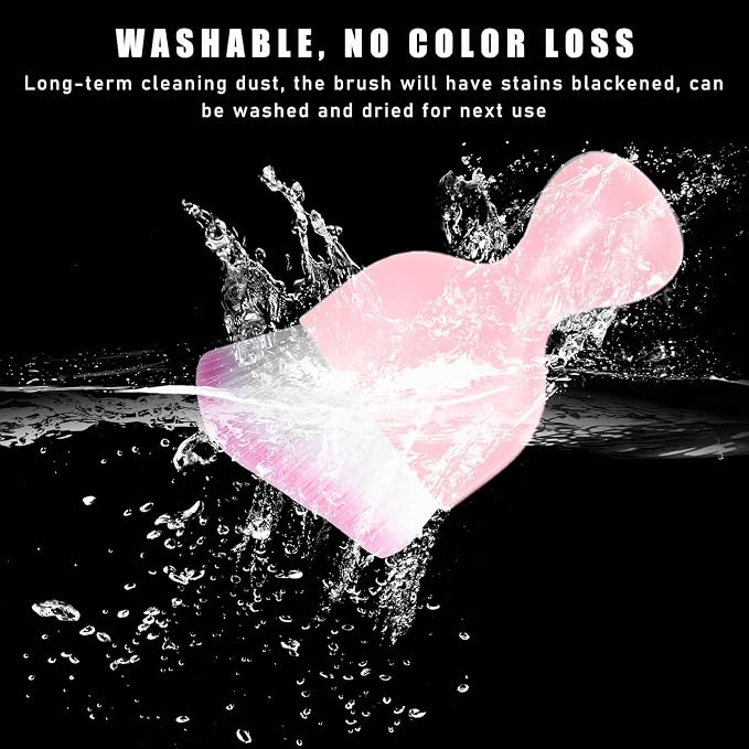 2PCS Car Interior Dust Brush, Soft Scratch Free Auto Detailing Brushes, Universal Vehicle Interior Cleaning Tool for Automotive Dashboard, Air Vents, Leather (Pink & Pink)