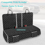 Dog Car Seat Cover Compatible with Hyundai Tucson Santa Fe Kona Back Seat Accessories, Waterproof Pet Bench Backseat Covers with Non-Slip Backing - 2026 New