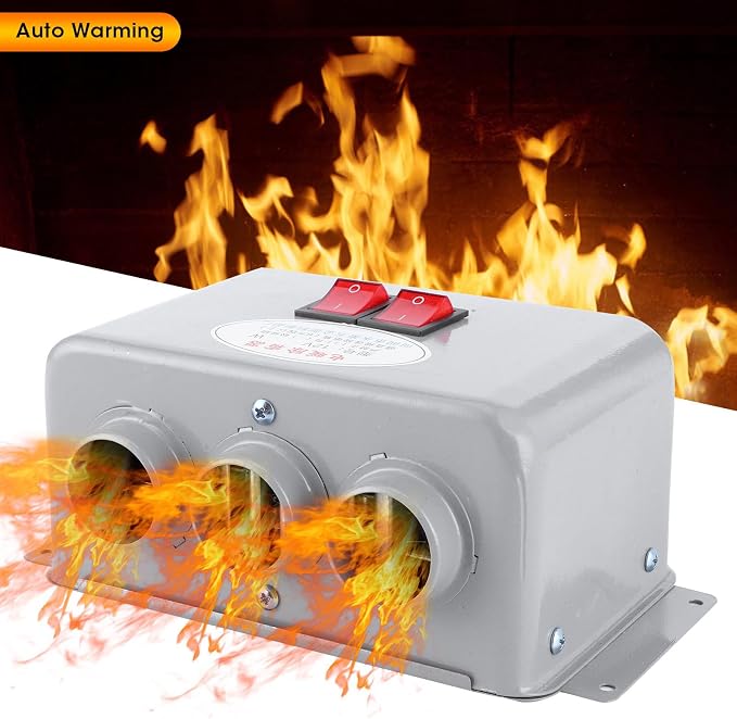 12v Car Heater 400w-600w Dual Power 3 Hole 12 Volt Heater | Portable Defroster For Windshield Fast Heating, Ideal For Car Truck Utv Suv Winter 12v Heater Utv Heater