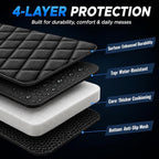 fidozen Waterproof Dog Car Seat Cover for Back Seat: Suitable for Small and Large Dogs, Hammock and Pet Protector, Backseat seat Cover (Full Bench, Extra Large(64" W))