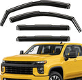 Extra Durable Window Deflectors In-Channel Visors Rain Guards Fit for Chevy Silverado/Sierra 2500HD/3500HD 2020-2026 Crew Cab, Sun Visors, Wind Vent for Shades, Exterior Car Accessories - 4pcs. AG0141