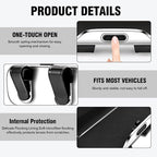 Sunglasses Holder for Car Sun Visor – Soft Vehicle Interior Glasses Organizer Box Accessories,Protective Automotive Eyeglasses Storage Case Hanger,Universal for SUV Sedan Truck (Black)