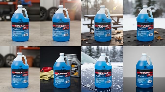 (6 Gallons) - Power Blast Windshield Washer Fluid, 0°F Protection, Blue, 1 Gallon Jug, Ready to Use (6 GALLONS, Blue Power Blast 0°F)