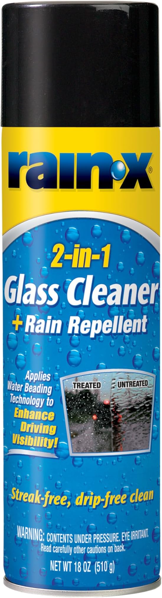 5080233 2-In-1 Glass Cleaner Plus Rain Repellent, 18 Ounce, BLUE