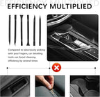 6PCS Car Detailing Pick Set,Car Detailing Tools with 6 Cleaning Heads for Vents,Seams,Cup Holders,Buttons & Interior Gaps,Universal Cars Cleaning Kit for Most Cars SUVs