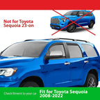 Goodyear Shatterproof in-Channel Window Deflectors for Toyota Sequoia 2008-2022, Rain Guards, Window Visors for Cars, Vent Deflector, Car Accessories, 4 pcs - GY008157