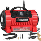 Tire Inflator Portable Air Compressor, 12V DC/110V AC Car Tire Pump with Inflation and Deflation, 5 Preset Modes, Digital LCD Pressure Gauge for Car Tires, Air Mattress and Small Inflatable