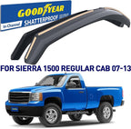 Goodyear Shatterproof in-Channel Window Deflectors for Trucks GMC Sierra 2007-2013 Regular Cab, Rain Guards, Vent Visors Deflector, Truck Accessories, 2pcs- GY003401LPv