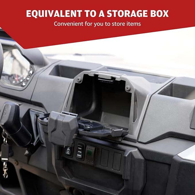 Electronic Device Tablet Holder for 2018-2024 Polaris Ranger XP 1000 Crew Diesel, Phone Ipad GPS Holder Mounts with Storage Box Organizer Accessories
