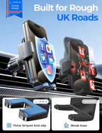 Car Phone Mount, Phone Holders for Your Car [Thick Cases Friendly] Car Vent Phone Holder & Metal Hook Truck Jeep Accessories for iPhone 17 Air Pro Samsung Google and All 4-7'' Phone