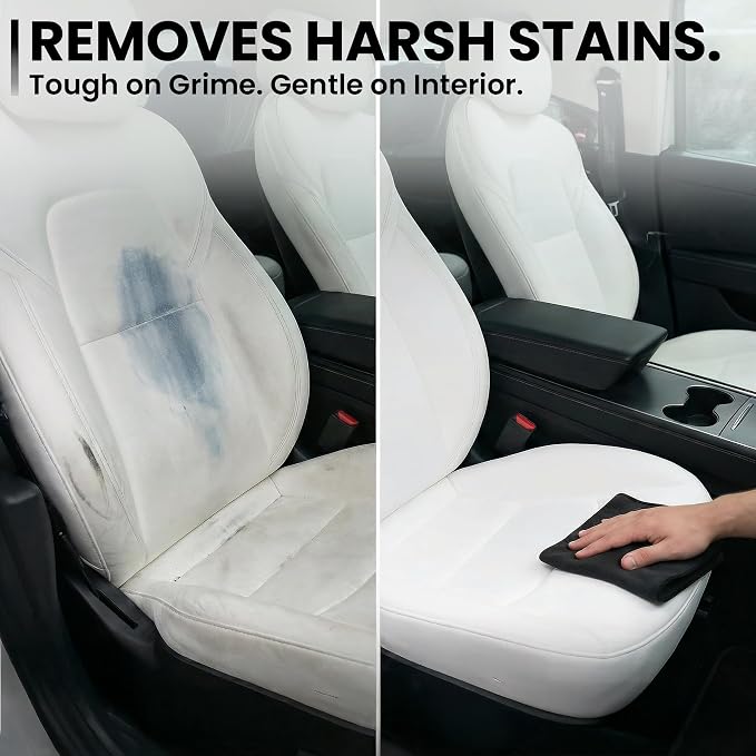 TESLA Interior Cleaner Kit - (16oz) Tesla Model Y Juniper Accessories & Tesla Model 3 Accessories | Tesla Seat Cleaner, Car Interior Cleaner - Car Leather Cleaning | Tesla Model S 3 X Y 2026
