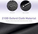 Half Car Cover, Thickened Oxford Waterproof Windshield Cover, All-Season Foldable Protective Shield for Rain Ice Snow Sand Leaves, for Most Sedans (Black, 17Ft Long)